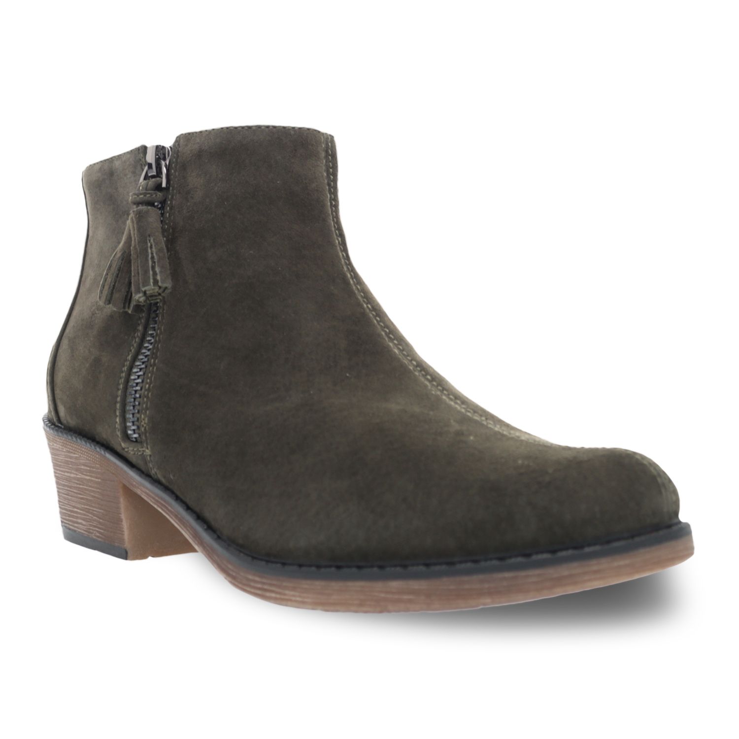 Propet Rebel Women's Suede Ankle Boots - Moss (9 N)
