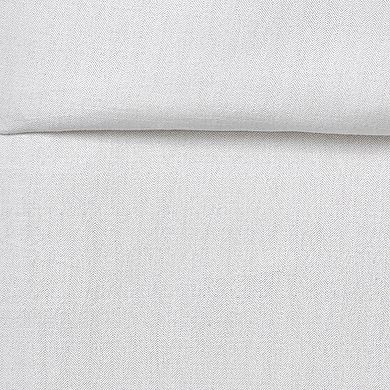 London Fog Herringbone Flannel Comforter Set with Shams