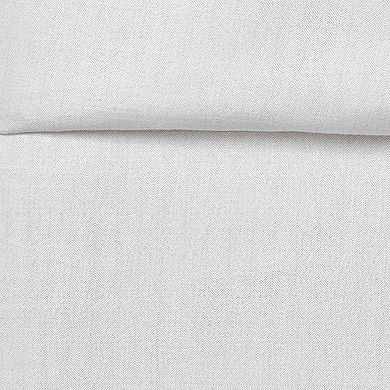 London Fog Herringbone Flannel Comforter Set with Shams