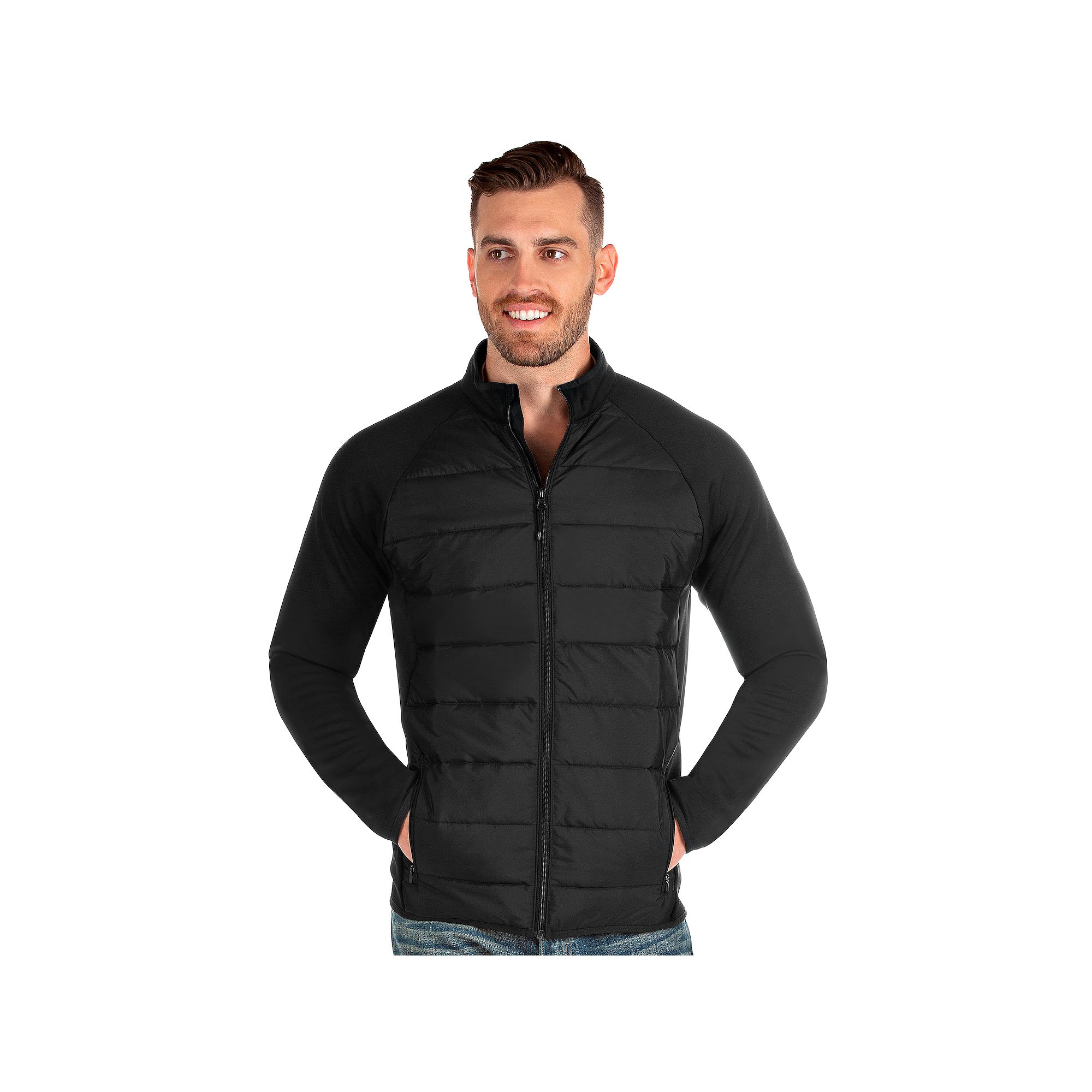 Mens Antigua Altitude Full-Zip Jacket, Size: Small, Black