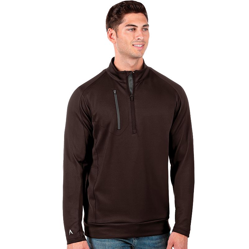 Men's Antigua Generation 1/2-Zip Pullover, Size: Large, Brown