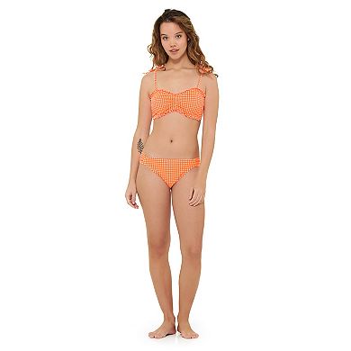 Juniors' Ninety-Nine Degrees° Ruffle Bandeau Swim Top