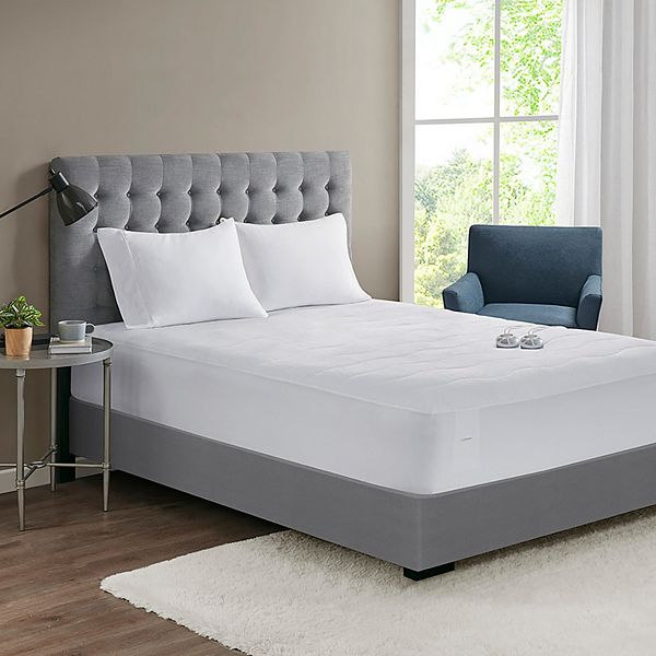 Twin Plush Heated Mattress Pad White - Serta