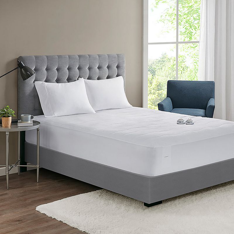 Serta Plush Heated Mattress Pad Twin XL White