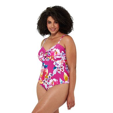 Women's Freshwater Floral O-Ring One-Piece Swimsuit