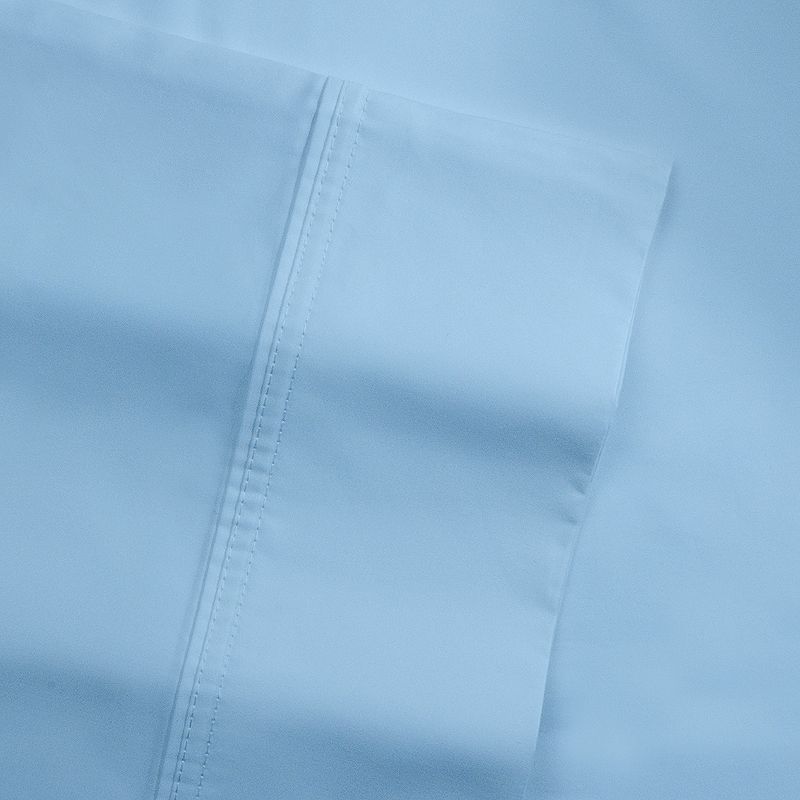 Pointehaven 500-Thread Count Combed Cotton Sheet Set, Blue, Queen Set