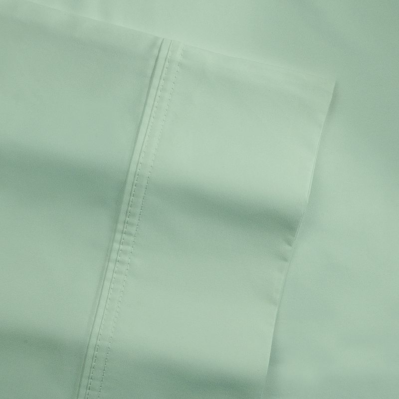 Pointehaven 500-Thread Count Combed Cotton Sheet Set, Green, Queen Set