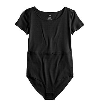 Girls 6-20 SO® Adaptive Abdominal Access Bodysuit in Regular & Plus