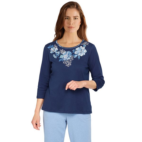 Petite Alfred Dunner Floral Print Top