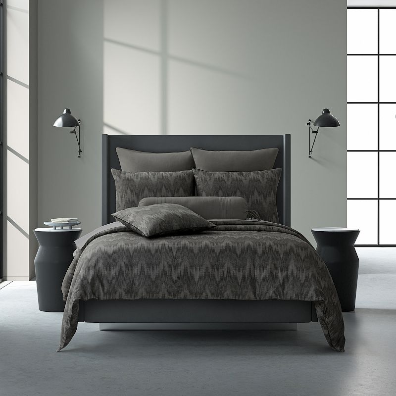 50803798 Five Queens Court Archer Duvet Cover, Black, King sku 50803798