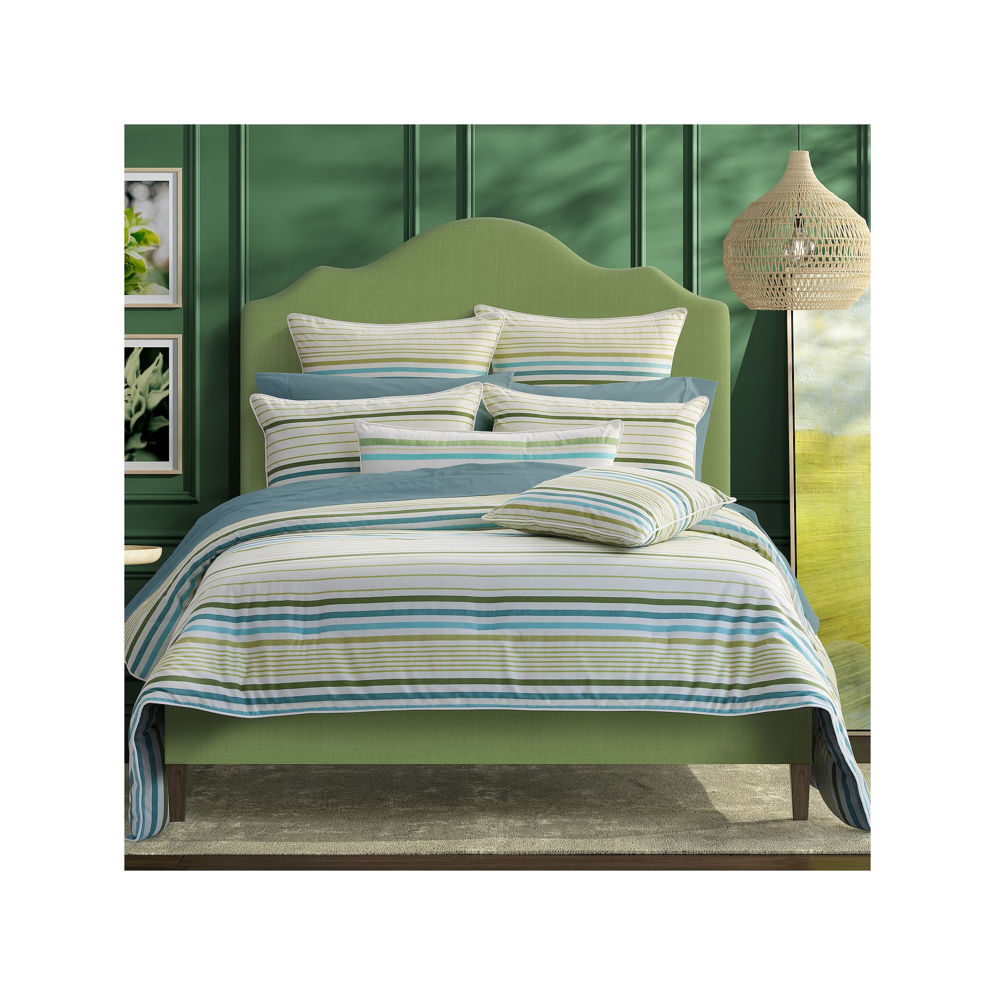 Five Queens Court Rebecca Surf Comforter Set with Shams, Blue