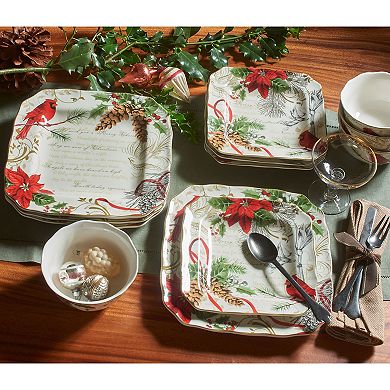 222 Fifth Holiday Wishes 12-pc. Dinnerware Set