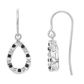 Diamond Mystique Platinum Over Silver & Diamond Accent Drop Earrings