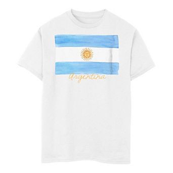 Boys 8-20 Argentina Watercolor Painted Flag Tee