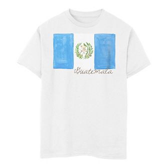 Boys 8-20 Gatemala Watercolor Painted Flag Tee
