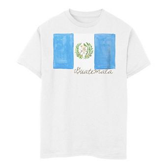 Boys 6-20 Gatemala Watercolor Painted Flag Tee