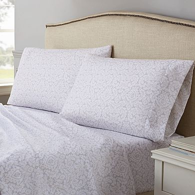 Traditions by Waverly Dashing Damask Sheet Set with Pillowcases