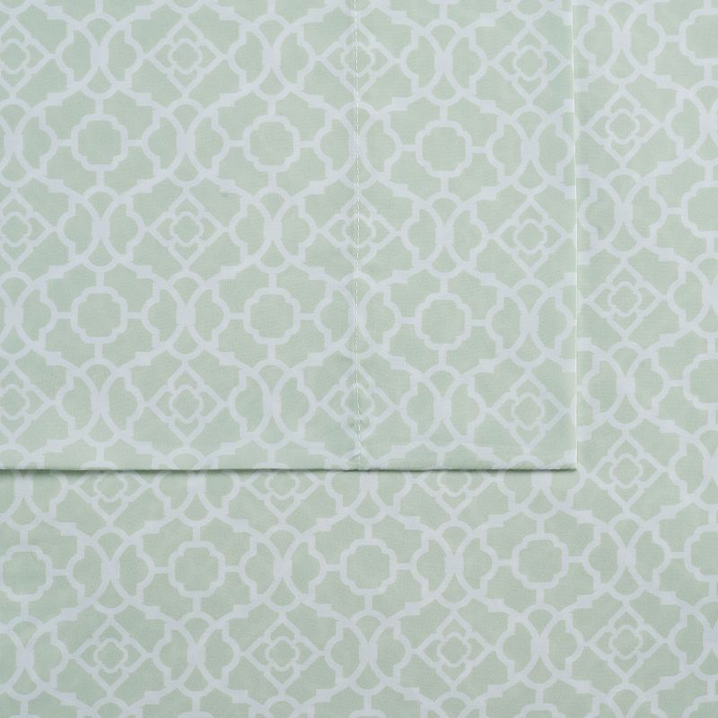 Traditions by Waverly Lovely Lattice Sheet Set with Pillowcases, Green, Twi