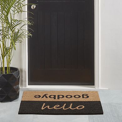 VCNY Home Hello/Goodbye Printed Outdoor Coir Doormat - 18'' x 30''