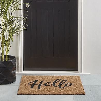 VCNY Home Hello Typography Printed Outdoor Coir Doormat - 18'' x 30''