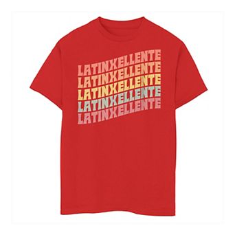 Boys 8-20 Latinxelente Colorful Word Stack Tee