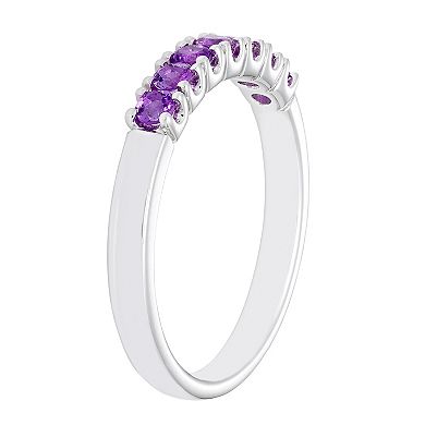 Boston Bay Diamonds Sterling Silver Amethyst Stack Ring