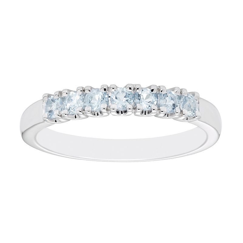 Boston Bay Diamonds Sterling Silver Aquamarine Stack Ring, Womens, Size: 5