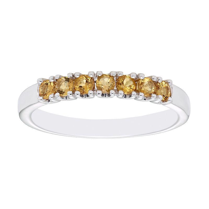 Boston Bay Diamonds Sterling Silver Citrine Stack Ring, Womens, Size: 5, Y