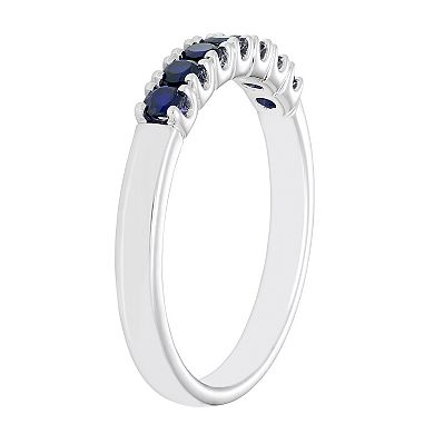 Boston Bay Diamonds Sterling Silver Lab-Created Sapphire Stack Ring