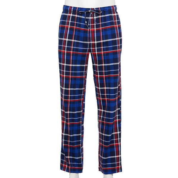 Mens Sonoma Goods For Life® Knit Pajama Pants - Navy Red Blue Plaid (L)