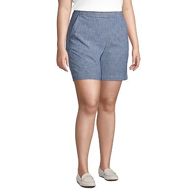 Plus Size Lands' End Pull-On Chino Shorts