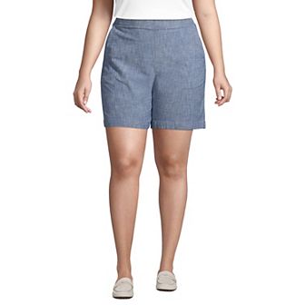 Plus Size Lands' End Pull-On Chino Shorts