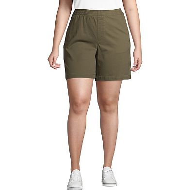 Plus Size Lands End Pull On Chino Shorts
