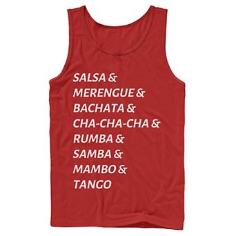 Men's Latin Dance Stack Text Tank Top