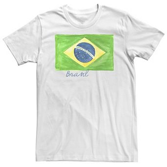 Big & Tall HHM Brasil Watercolor Flag Watercolor Tee