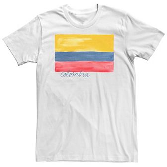 Big & Tall HHM Colombia Flag Watercolor Tee