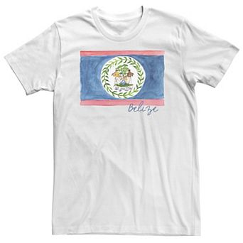 Big & Tall HHM Belize Watercolor Flag Tee