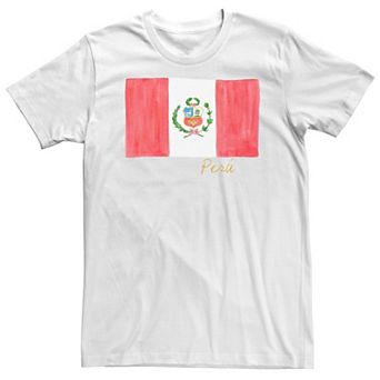 Big & Tall HHM Peru Flag Watercolor Tee