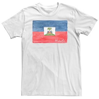 Big & Tall HHM Haiti Flag Watercolor Tee
