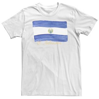 Big & Tall HHM El Salvador Flag Watercolor Tee