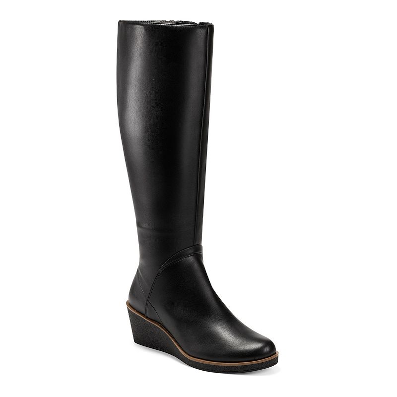 Aerosoles Binocular Womens Wedge Knee-High Boots, Size: 5, Black