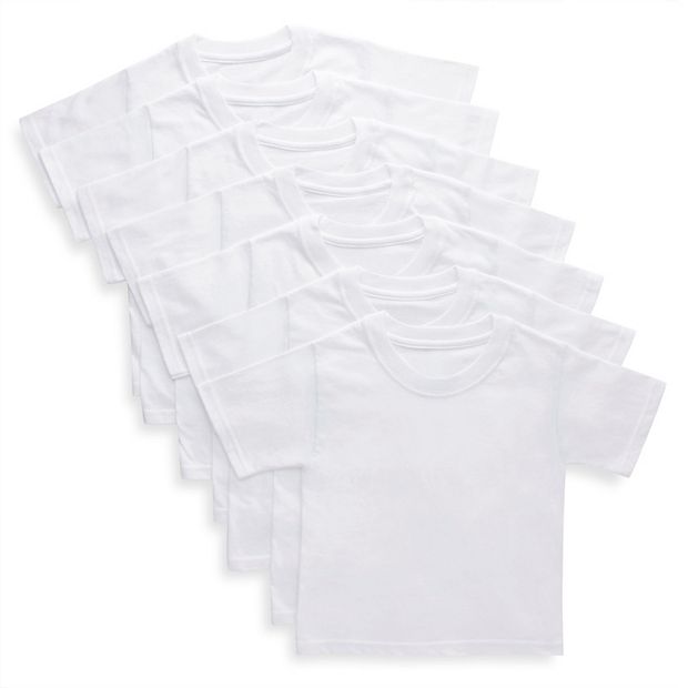 Hanes Toddler Boy's White Crew Neck T-shirts