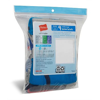 Toddler Boy Hanes® 9-Pack Ultimate Boxer Briefs Assorted Solids