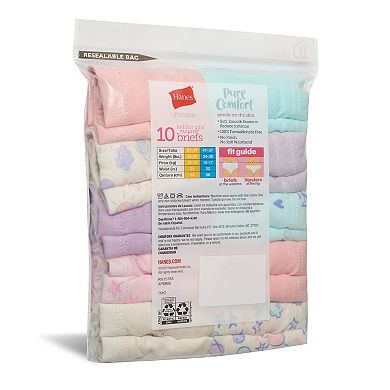 Toddler Girls Hanes Ultimate® 10-Pack Pure Comfort® Briefs