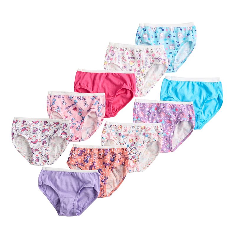 Toddler Girls Hanes Ultimate 10-Pack Days of the Week Cotton Briefs, Toddl
