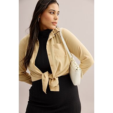 Women's Nine West Draped Shirt