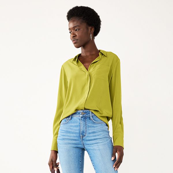 Women's Nine West Drapey Button Down Shirt