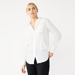 Womens White Nine West Button Down Shirts & Blouses - Tops, Clothing