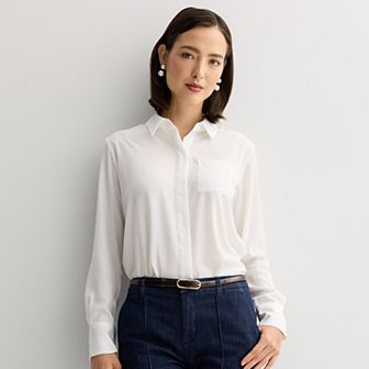 Women's Nine West Drapey Button Down Shirt