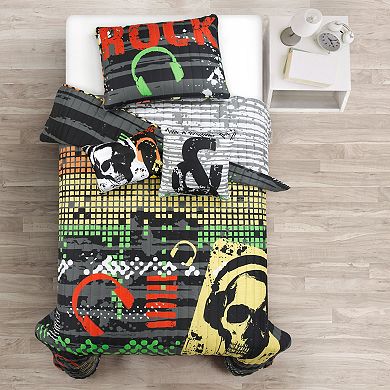 Lush Decor Rock 'N' Roll Quilt Set with Shams